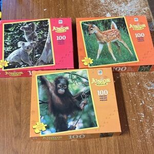 Junior Puzzle Set - Koala, Deer, and Orangutan
